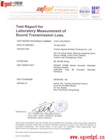 一固80型活动隔断香港声学测试证书